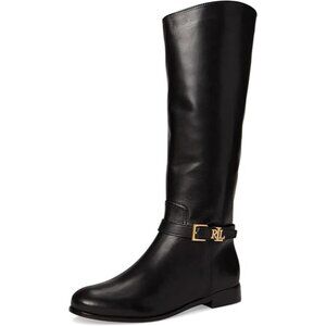 Lauren Ralph Lauren Womens Leather Riding Knee-High Boots